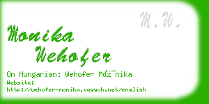 monika wehofer business card
